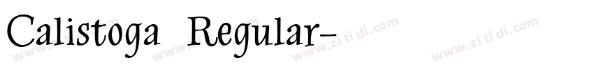Calistoga  Regular字体转换